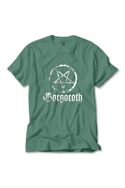 Z zepplin Πράσινο T-shirt Gorgoroth Pentagram
