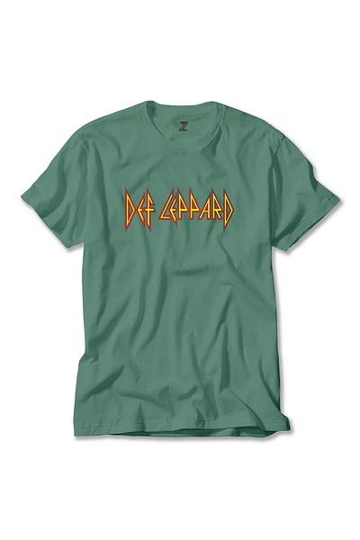 Z zepplin Πράσινο μπλουζάκι με λογότυπο Def Leppard