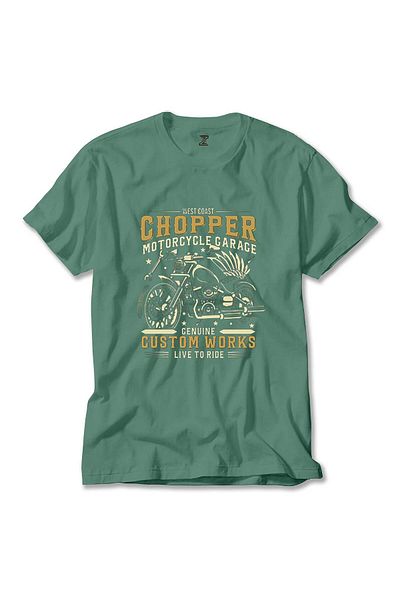 Z zepplin Πράσινο μπλουζάκι μοτοσυκλέτας West Coast Chopper