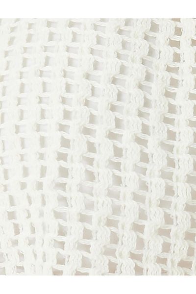 Koton Openwork Cotton Crop T-Shirt - Short Sleeve, Crew Neck