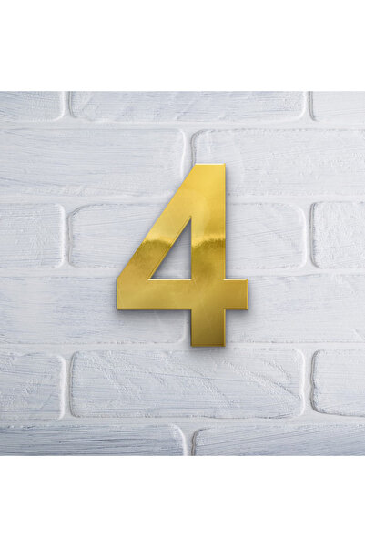 Trend Pleksi Adhesive Plexi Gold Mirror Number 4 (10cm Height)