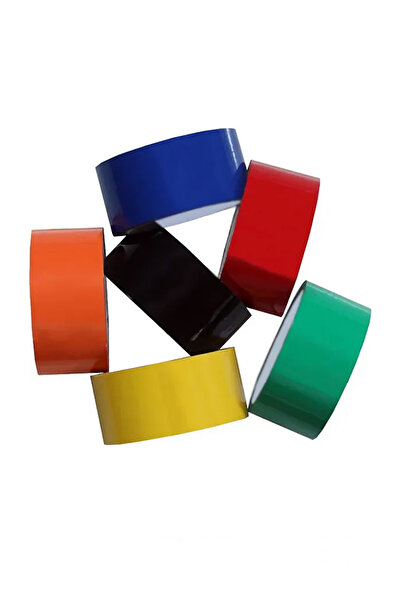 Tanpet Renkli (6 Renk) Koli Bandı 45x100 Metre 1 Paket