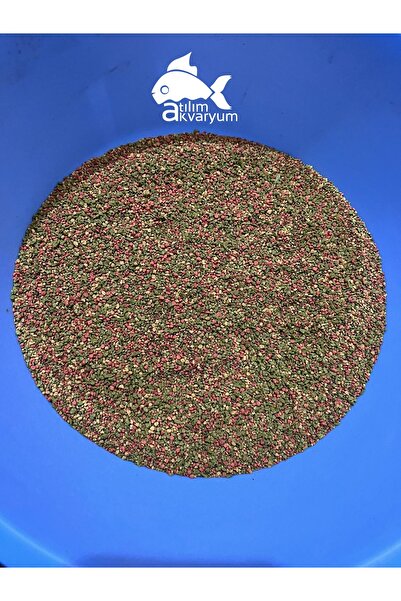 Atılım Akvaryum Özel Karışım Ciklet Balığı Yemi, Ekstra Canlı Renkler Karışık Yem 50 Gram Paket