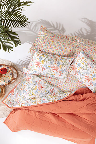 Yataş Marsel Single Co-Mic Bedspread Set - Orange