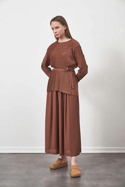 Mevra Pleated Pants Coffee