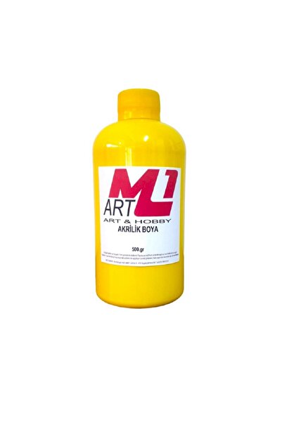 m1 art Akrilik Boya 500.GR - 15 Farklı Renk Seçeneği - Ahşap, Tuval, Seramik ...
