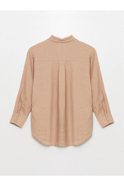 LC Waikiki Women's Linen Plain Shirt Tunic