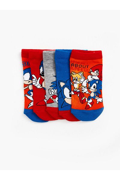 LC Waikiki Sonic Patterned Boy's Booties Socks Pack of 5