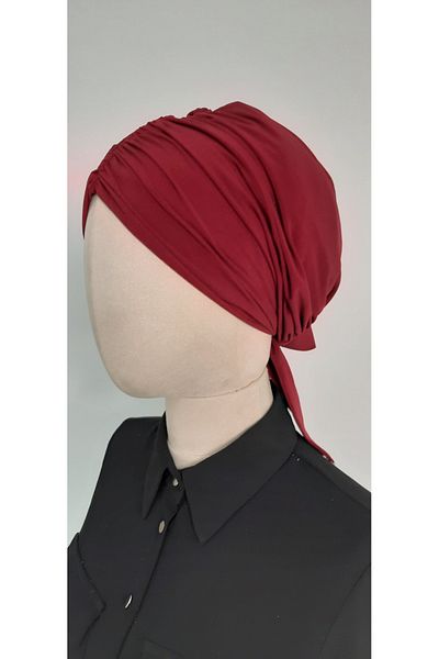 R&S modibone Claret Red Hijab Swimming Cap - Compatible with Sea and Pool, Hasema and Swimsuit Top