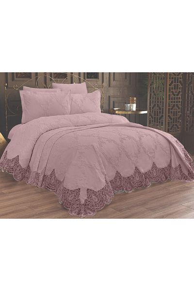 ZESA HOME Sahara French Guipure Cotton 6 Piece Pike Set Basil