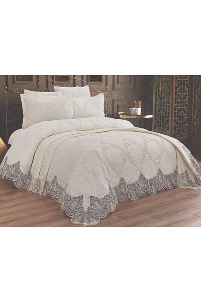 ZESA HOME Sahara French Guipure Cotton 6 Piece Pike Set Basil