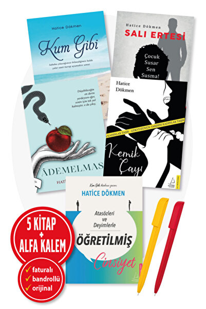 Destek Yayınları Hatice Dökmen 5 kitap set (Kum Gibi-Ademelması-Salı Ertesi-K...
