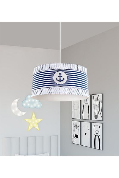 BAMBAŞKA MODA BABY AND KIDS ROOM Sailor Anchor Patterned Chandelier