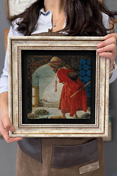 FİNS STONE DECOR Çerçeveli Tablo Taş Duvar Dekoru 30 X 30 Cm Osman Hamdi Kapl...