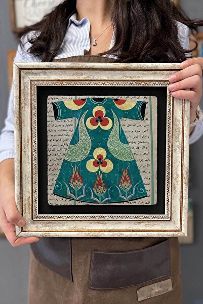 FİNS STONE DECOR Çerçeveli Tablo Taş Duvar Dekoru 30 X 30 Cm Osmanlı Kaftan K...