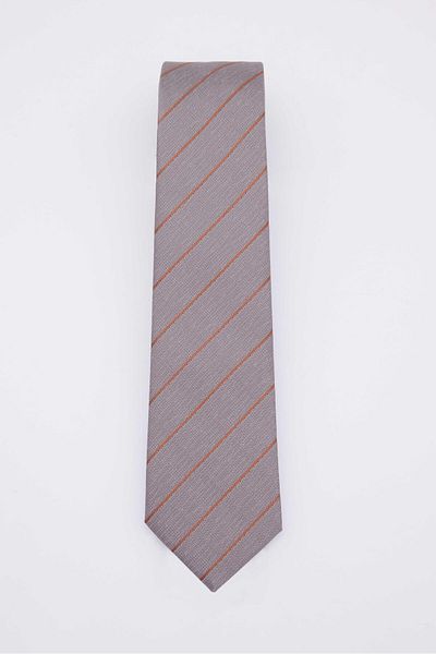 Tudors Gray Patterned Classic Tie with Krasiye Handkerchief