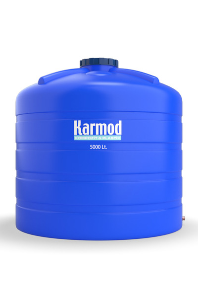 Karmod 5 Ton Polietilen Dikey Su Deposu - Mavi