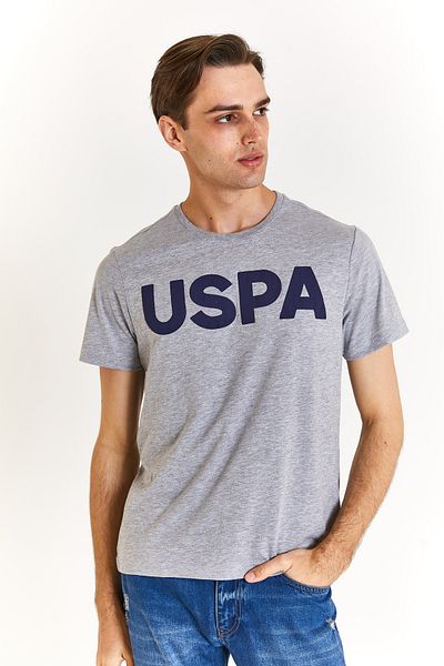 U.S. Polo Assn. Ανδρικό μπλουζάκι U.S. POLO με στάμπα με λαιμόκοψη G081GL011 - κανονική εφαρμογή