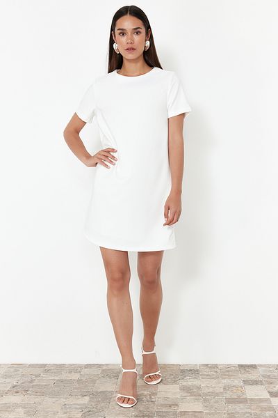Trendyol Collection Kenyér színű mini szőtt ruha TWOSS24EL01027