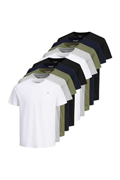 Jack & Jones JACK&JONES Herren T-Shirt, 10er Pack - JORJXJ, T-Shirt, kurzarm,...