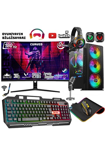 Zeiron Nrx50 i5 12400F 16GB 512GB NVMe M.2 SSD RX580 8GB 27" 165Hz Oyuncu Mas...