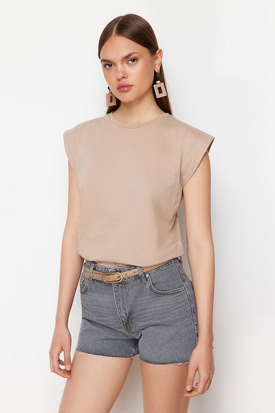 Trendyol Collection TWOSS24SR00167 Model Gray Mini Denim Shorts