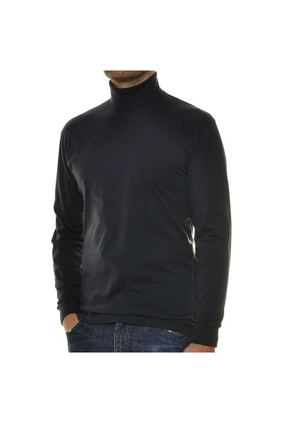 Ragman Herren Rollkragenpullover - Langarm Basic Rollkragen Regular Fit, Single Jersey, einfarbig