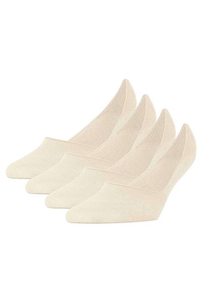 Burlington Damen Füßlinge, 4er Pack - Everyday IN, Anti-Rutsch-Absatz, einfarbig