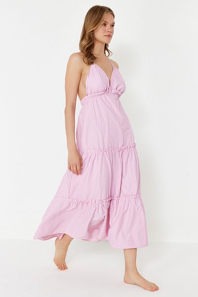 Trendyol Collection Maxi Woven Ruffle Beach Dress TBESS24EL00091