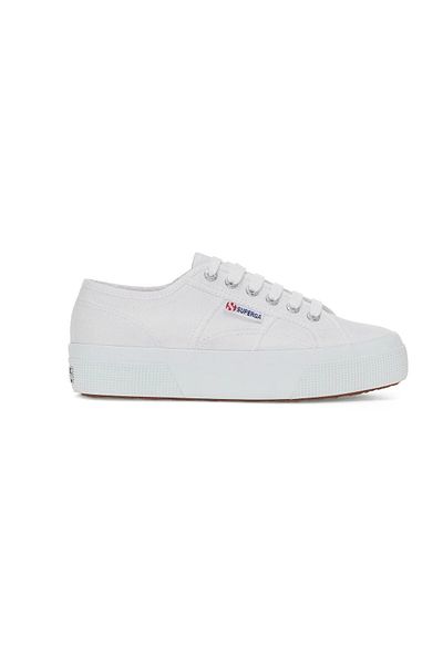 Superga 2740 Plateauschuh, Unisex, Weiß, Keilabsatz