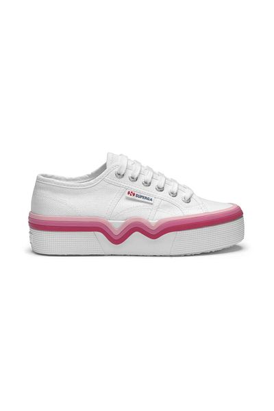 Superga 2740 Model Liquify Stripes - Γυναικεία λευκά αθλητικά παπούτσια