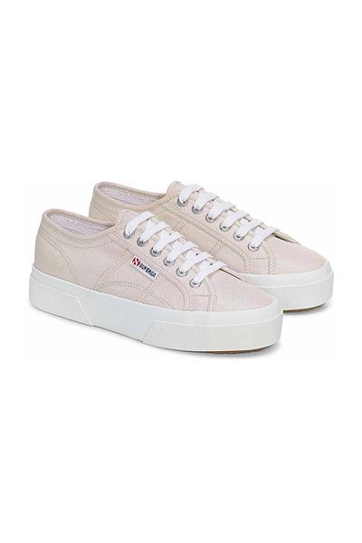 Superga Dámské béžové tenisky na platformě 2740 Platform Lame