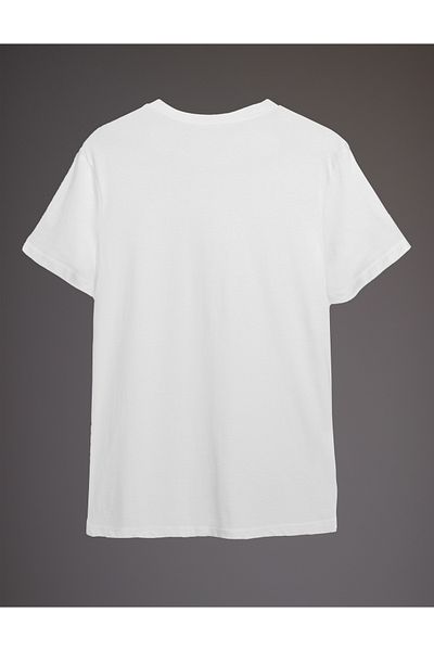 Trendyol Collection Μπλουζάκι με τυπωμένο λευκό κείμενο κανονικής κοπής - TMNSS24TS00232