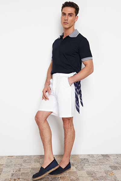Trendyol Collection Bílé Chino šortky Regular Fit - TMNSS24SR00053