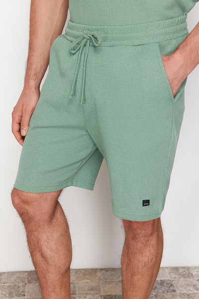 Trendyol Collection Trening bărbați texturat cu guler polo Mint - Croială obișnuită TMNSS23EM00003