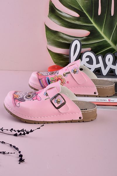 DOGİYE 8068 Παντόφλες Comfort Sabo με θέμα την κορδέλα κουκουβάγια