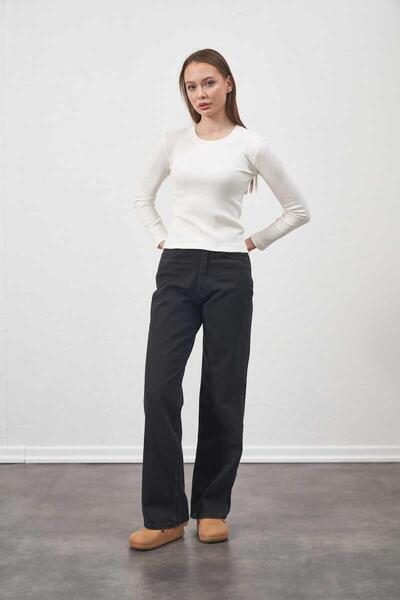 Mevra Εκρού Χρώμα κοτλέ ελαστικό ύφασμα Σώμα