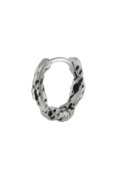 Jaida Moda Unisex Gray Gothic Steel Hoop - Twisted Point Earrings