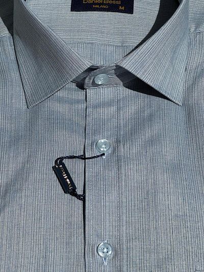Daniel Bessi Men's Shirt - Striped, Regular Fit, Short Sleeve and Pocket