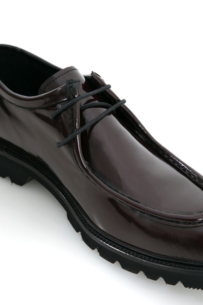 GERARDO AYAKKABI Genuine Leather Claret Red Men's Classic Shoes