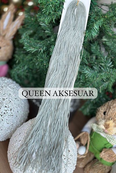 Queen Nelly African and Brazilian Rastasian - Gray Carnival Hair braid, Hairpiece Attachment, Lanyard Detail