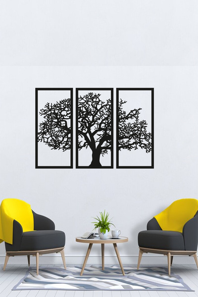 NED MDF LAZER DEKARASYON 3 LÜ AĞAÇ DESEN MODEL Ahşap Tablo Mdf Lazer Kesim 3m...