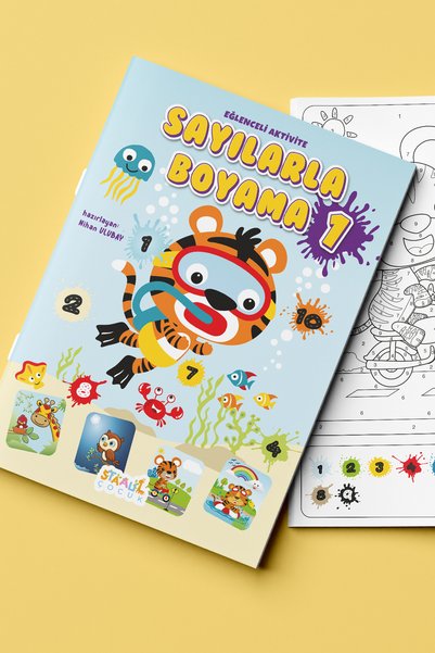 STAAU Çocuk Coding Activity Series - Coloring Book Set by Numbers - 5 Books