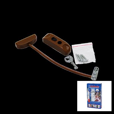 Store Safety Lock - Brown with Rope and Key