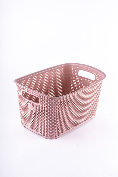 KRM HOME 2 Pieces Drop Basket with Plastic Handles - Inner Cabinet and Bathroom Organizer