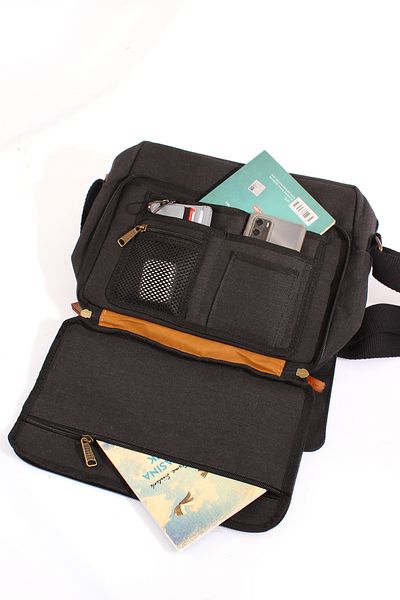 By Hakan GEANT DE UMĂR UNIVERSITĂȚI MULTI COMPARTAMENTE GK61 PÂNZĂ GEANT MACBOOK TABLETĂ NEGRĂ