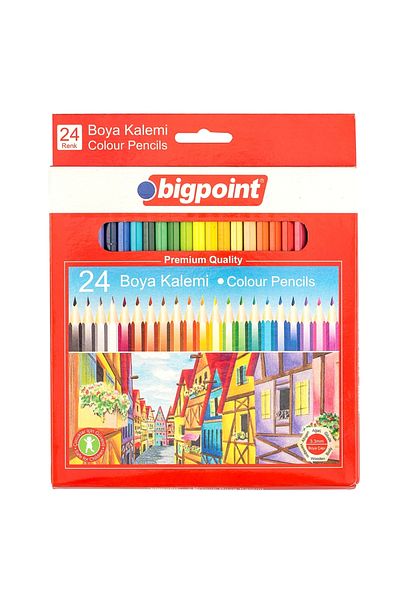 Bigpoint 24 Colored Dry Crayons - Box of 12
