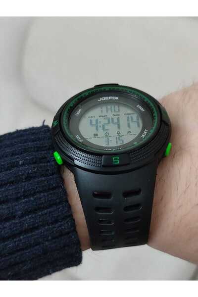 Joefox Men's Wristwatch Digital Silicone Cord Black 1848