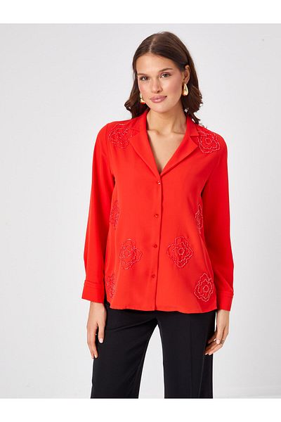 Faik Sönmez Bead Embroidered Shirt 68404