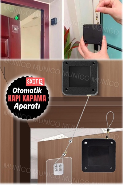 Munico Otomatik Kapı Kapatıcı 1.2M Çelik Tel Hırsızlığa Karşı Kablo Kutusu ile Tüm Kapı Kapatıcılar Dükkan